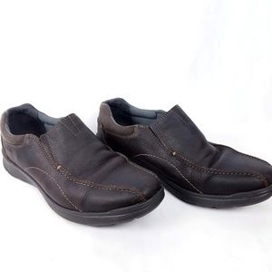 Clarks Mens Brown Shoes Loafers Size 12 M Slip On